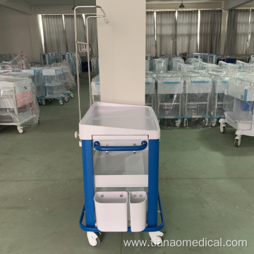 Hospital ABS Customized Drawer Size I.V. Trolley